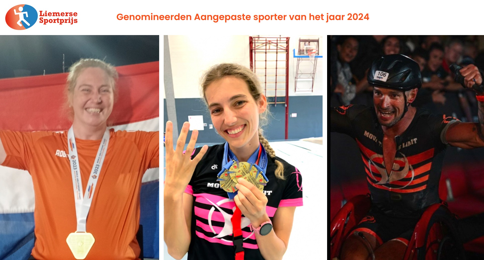 Genomineerden voor Liemerse Sportprijs van 2024 in de categorie Aangepaste sporter